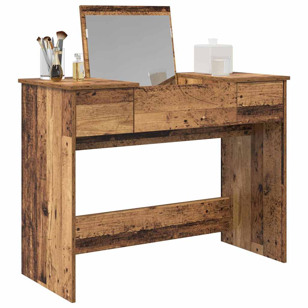 Kozmetikai Asztal fiókkal tárolóval Öreg fa 100 x 45 x 76 cm