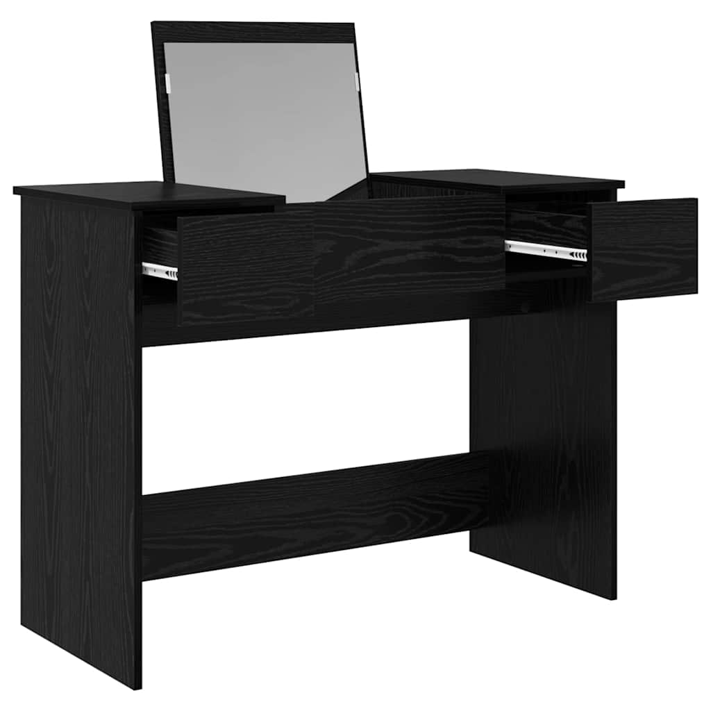 Kozmetikai Asztal fiókkal Fekete tölgy 100 x 45 x 76 cm