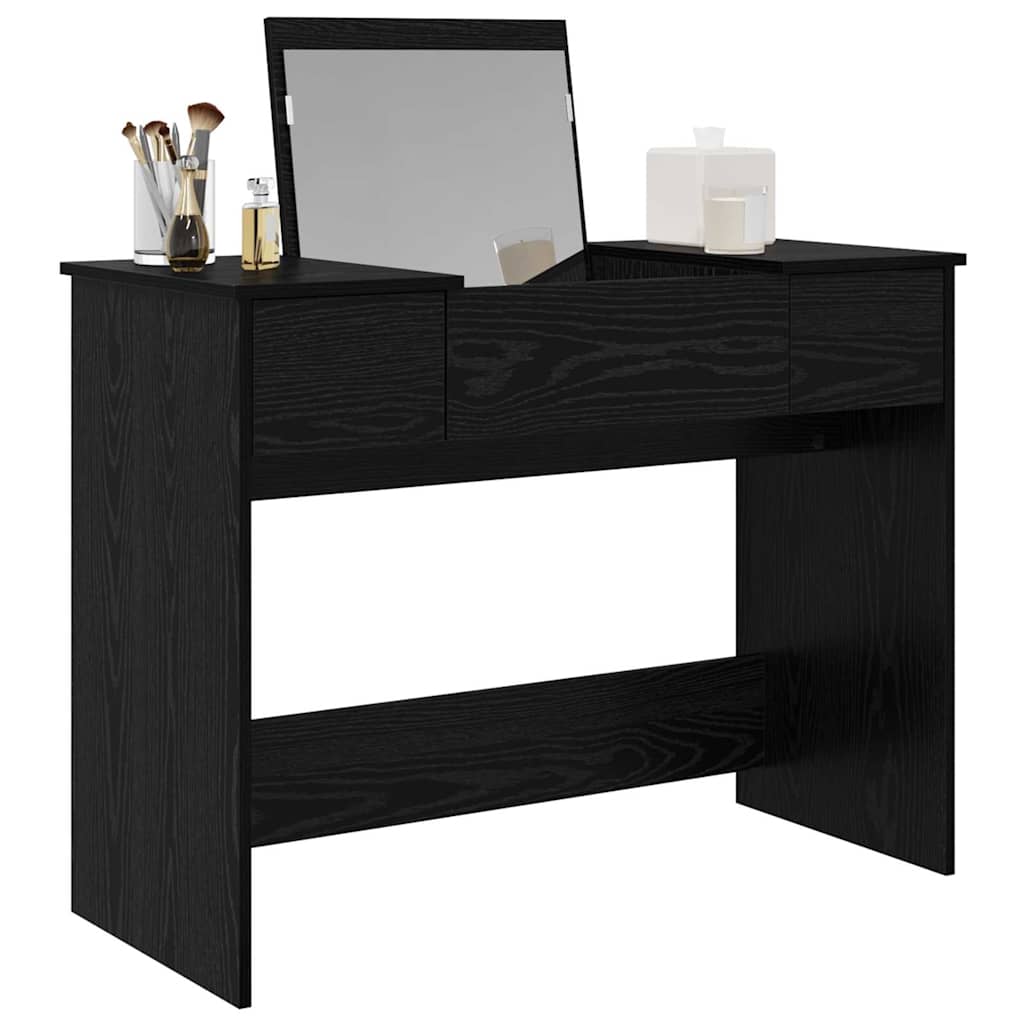 Kozmetikai Asztal fiókkal Fekete tölgy 100 x 45 x 76 cm