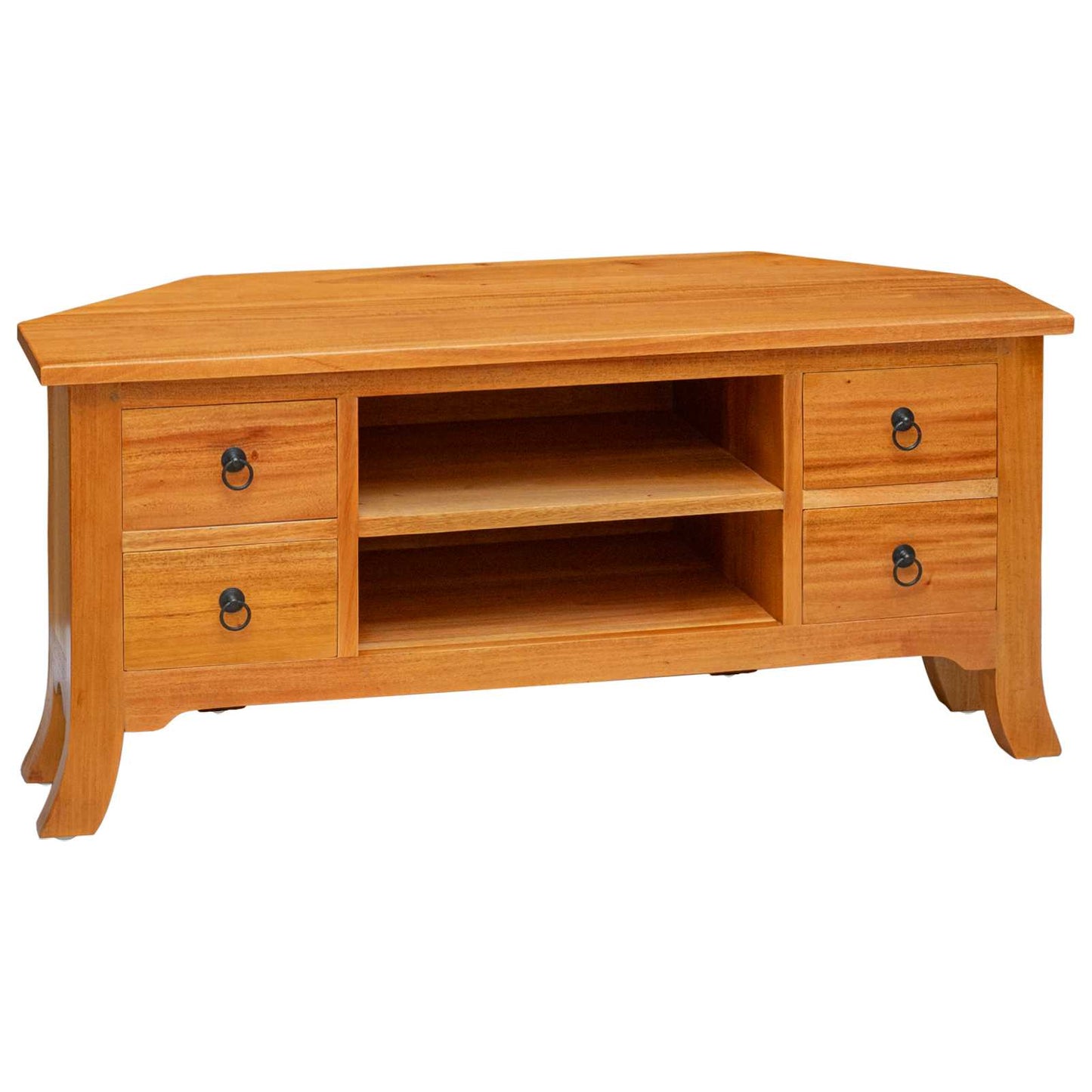 TV szekrény Természetes 100 x 40,5 x 46 cm Tömör Mahagóni Fa