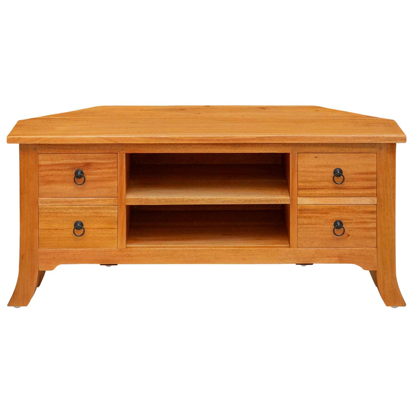 TV szekrény Természetes 100 x 40,5 x 46 cm Tömör Mahagóni Fa