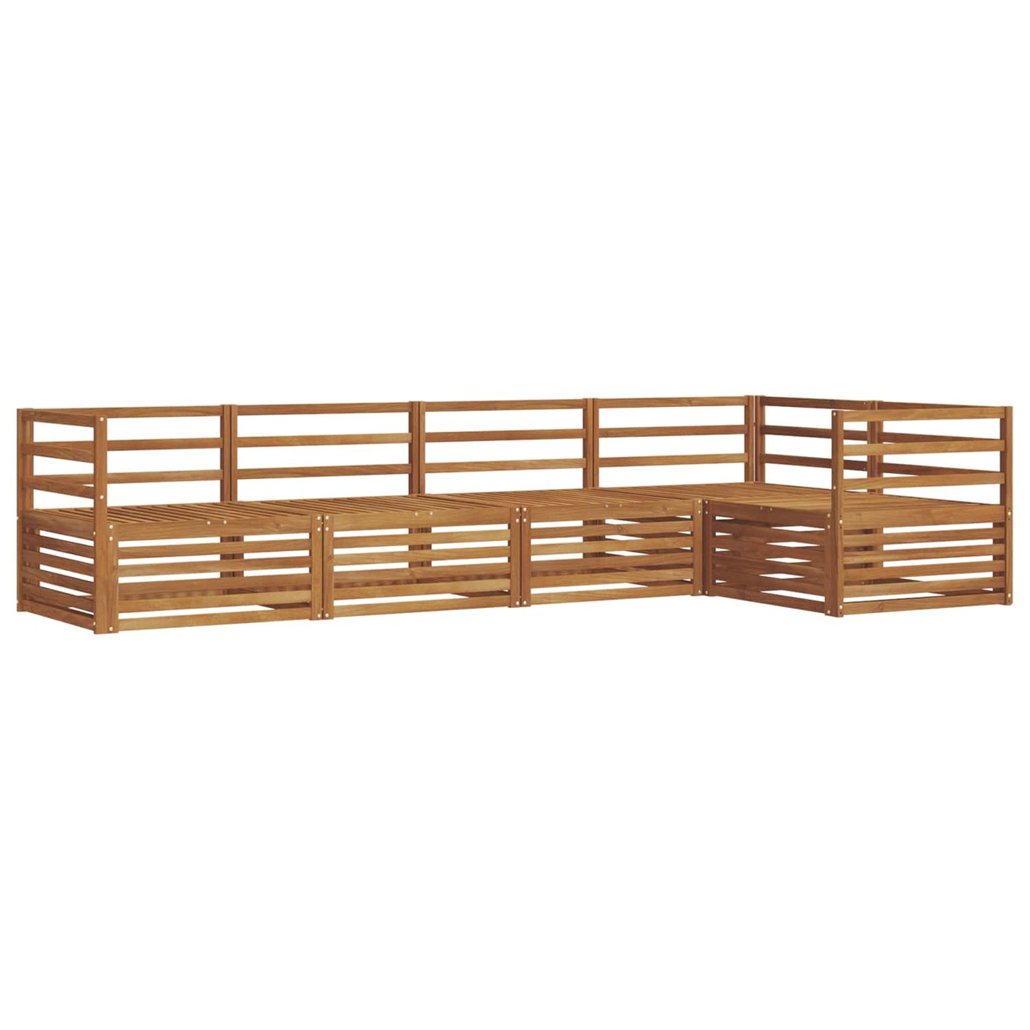 Kültéri kanapé szett 5 pcs Természetes