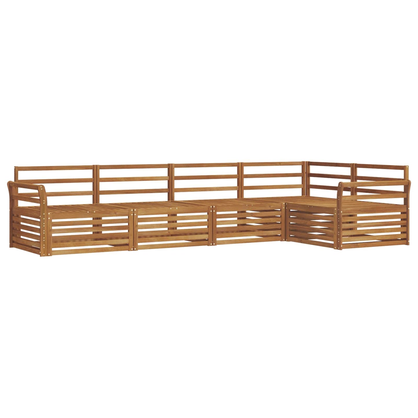 Kültéri kanapé szett 5 pcs Természetes