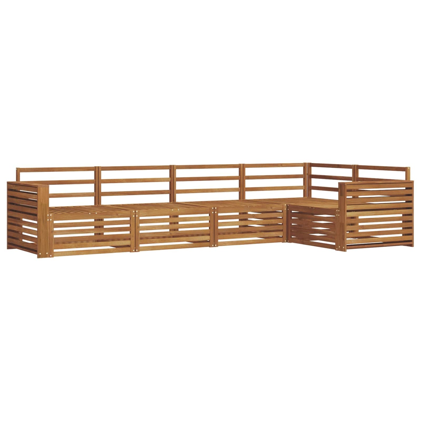 Kültéri kanapé szett 5 pcs Természetes