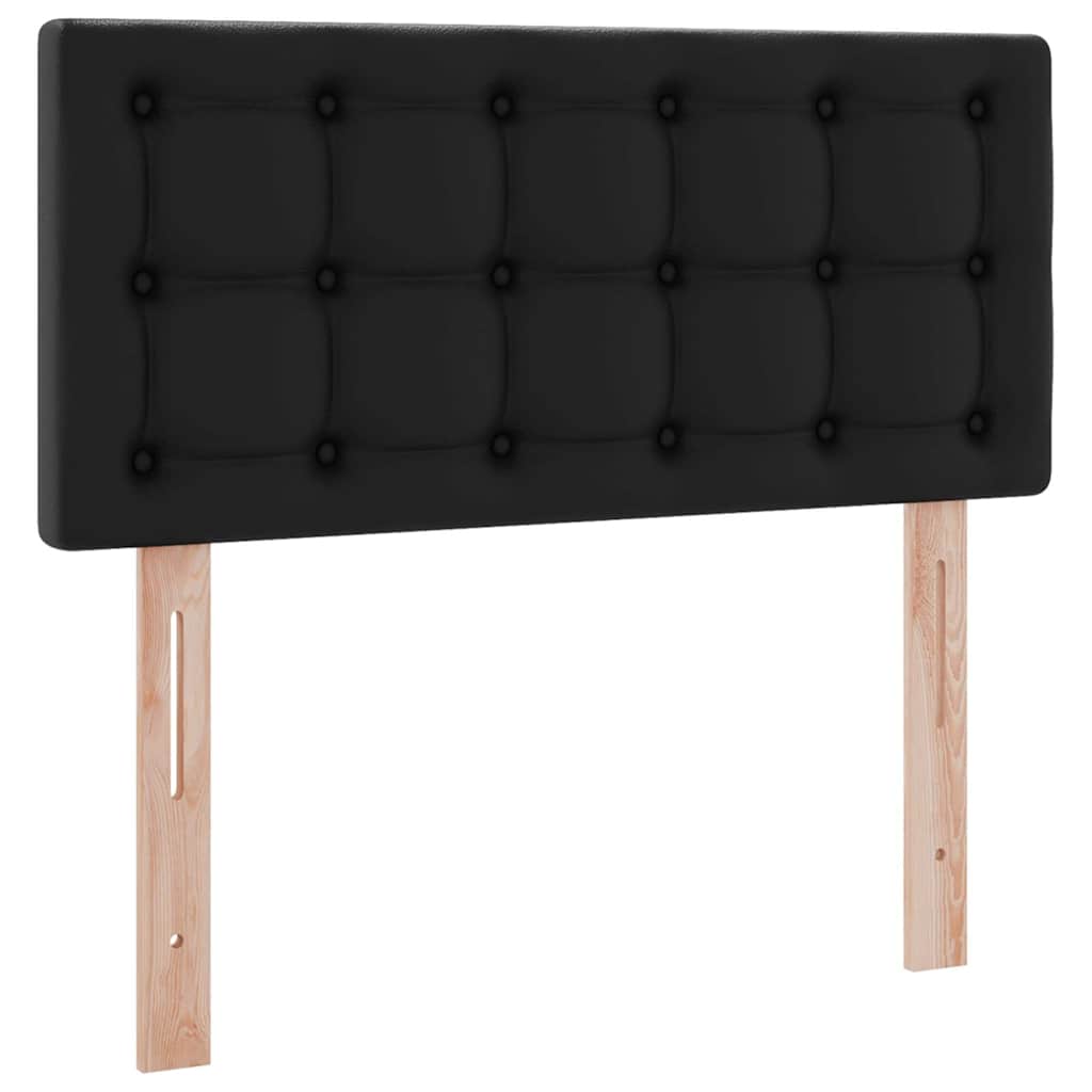 Ágy tárolóval és matraccal matracmal Fekete 100 x 200 cm Műbőr