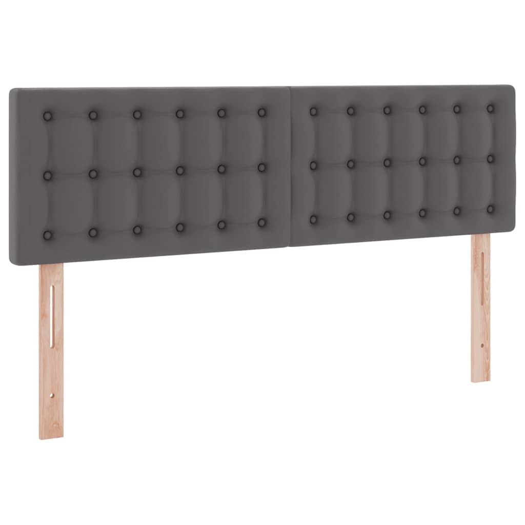 Ágy tárolóval és matraccal matracmal Szürke 140 x 190 cm Műbőr