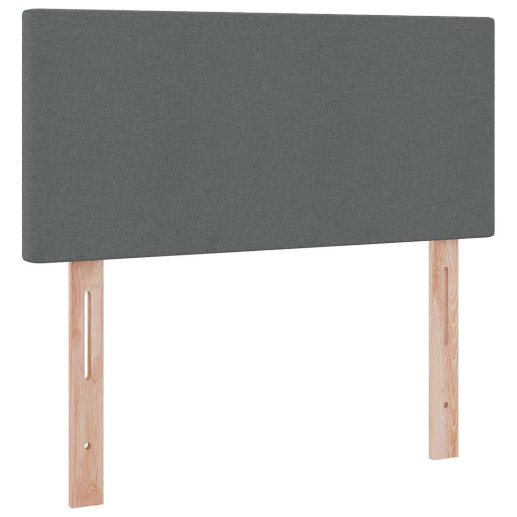 Ágy tárolóval és matraccal Sötétszürke 100 x 200 cm Bársony