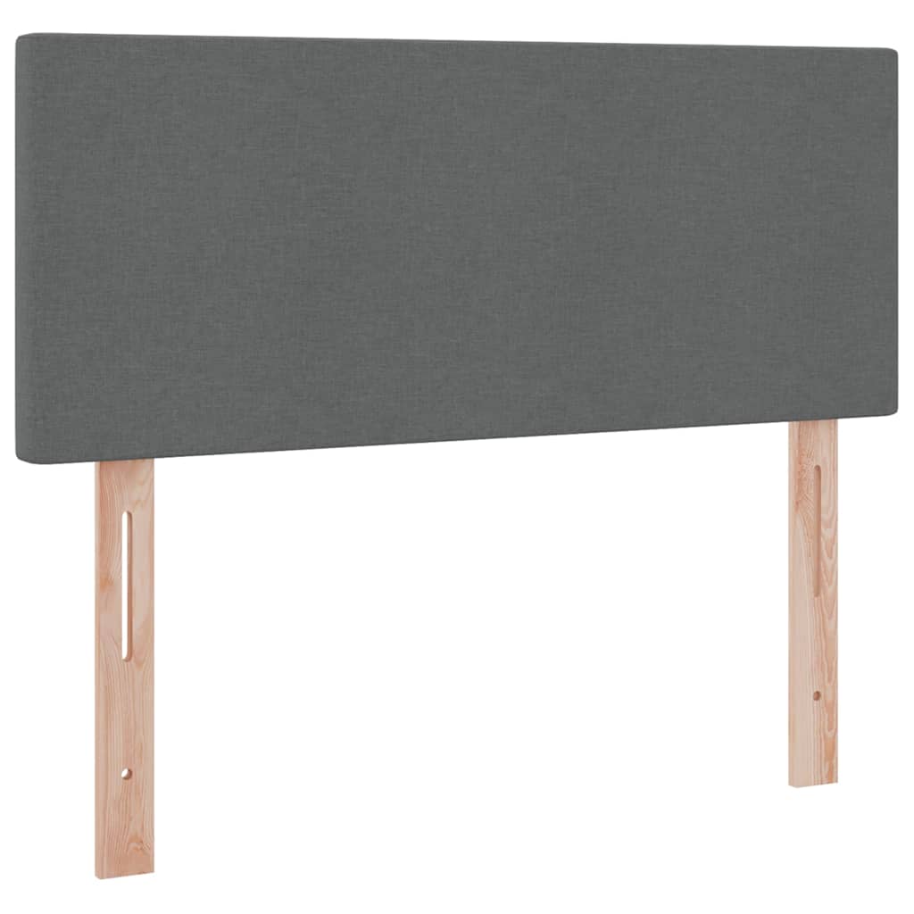 Ágy tárolóval és matraccal Sötétszürke 120 x 190 cm Faanyag