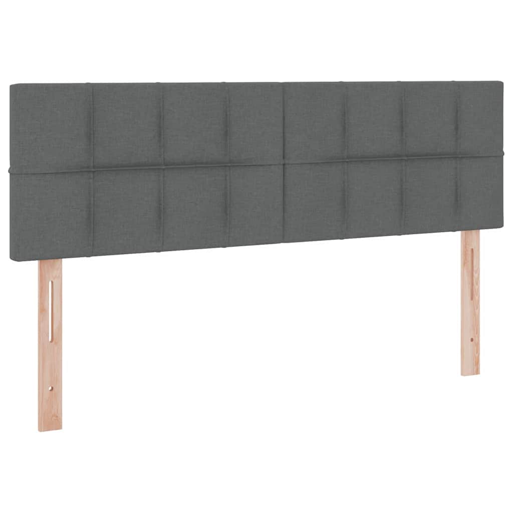 Ágy tárolóval és matraccal Sötétszürke 140 x 190 cm Faanyag