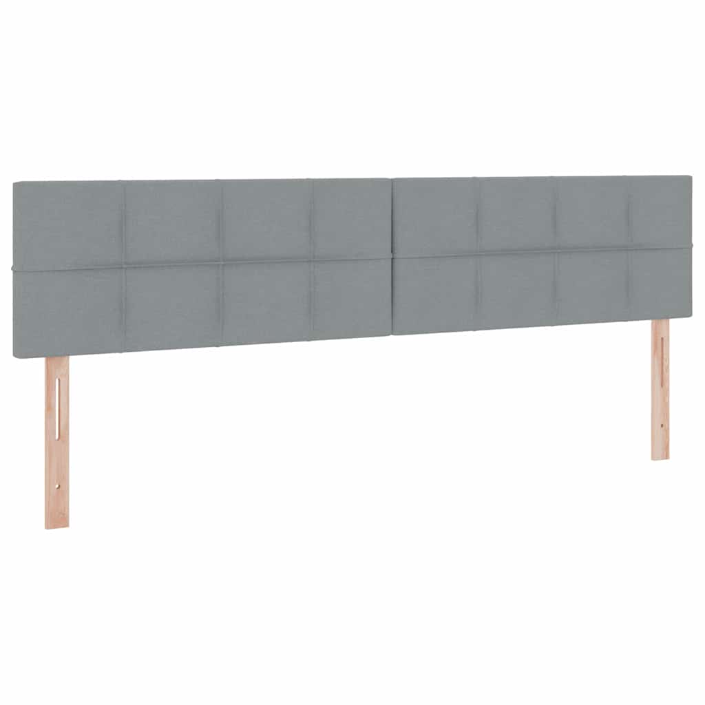 Ágy tárolóval és matraccal Világosszürke 200 x 200 cm Faanyag