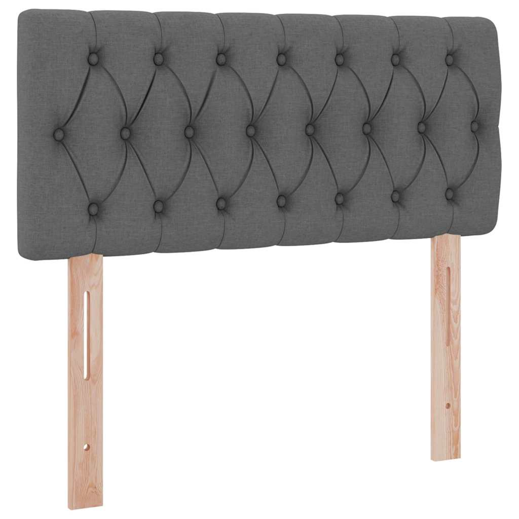 Ágy tárolóval és matraccal Sötétszürke 90 x 200 cm Faanyag