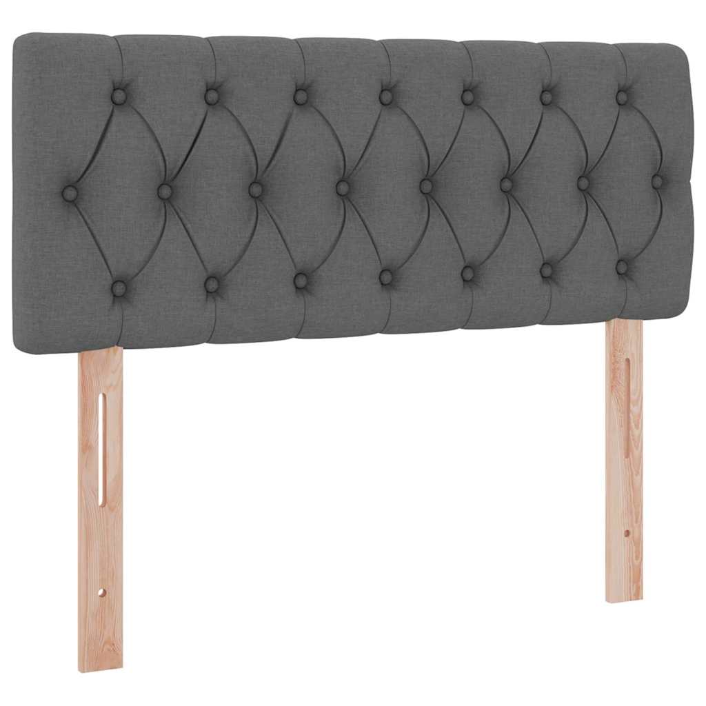 Ágy tárolóval és matraccal Sötétszürke 120 x 200 cm Bársony