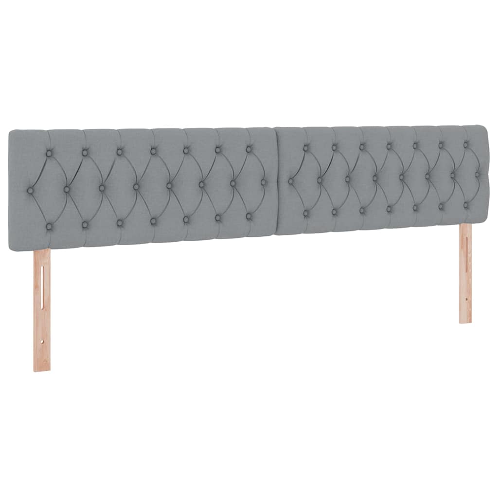 Ágy tárolóval és matraccal Világosszürke 200 x 200 cm Faanyag