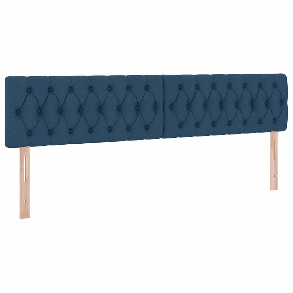 Ágy tárolóval és matraccal fejtámlával Kék 200 x 200 cm Bársony
