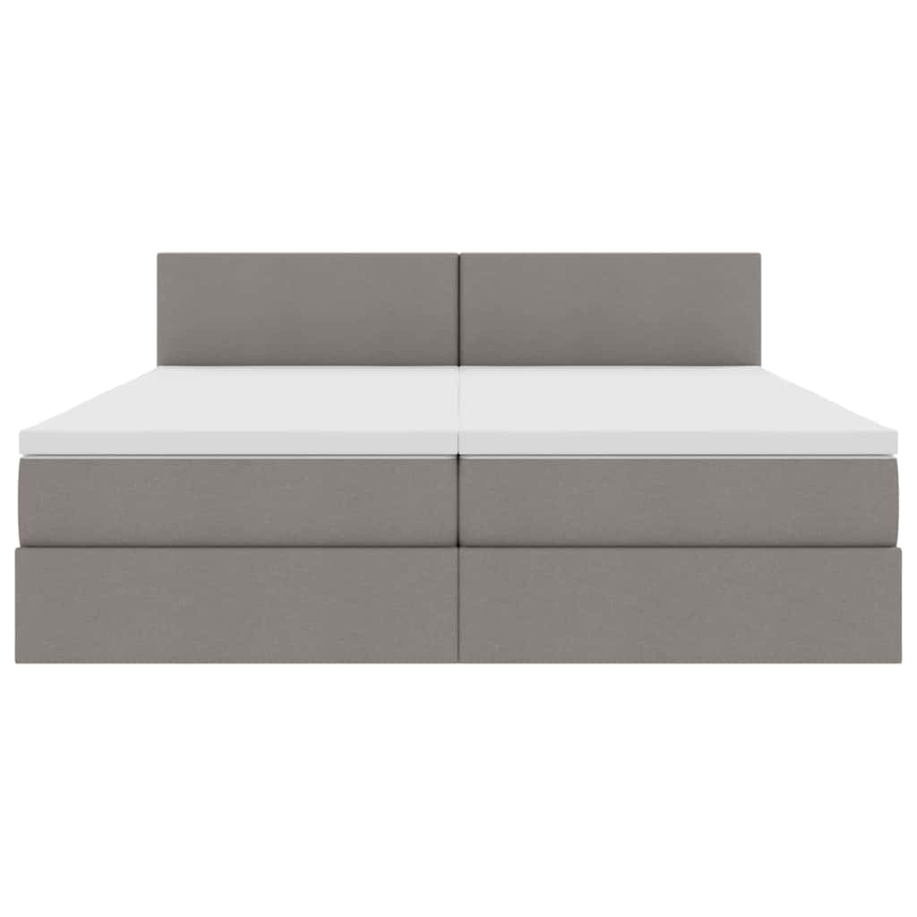 Tárolós Ágy matracmal fejtámlával Tópszínű 200 x 200 cm Műbőr