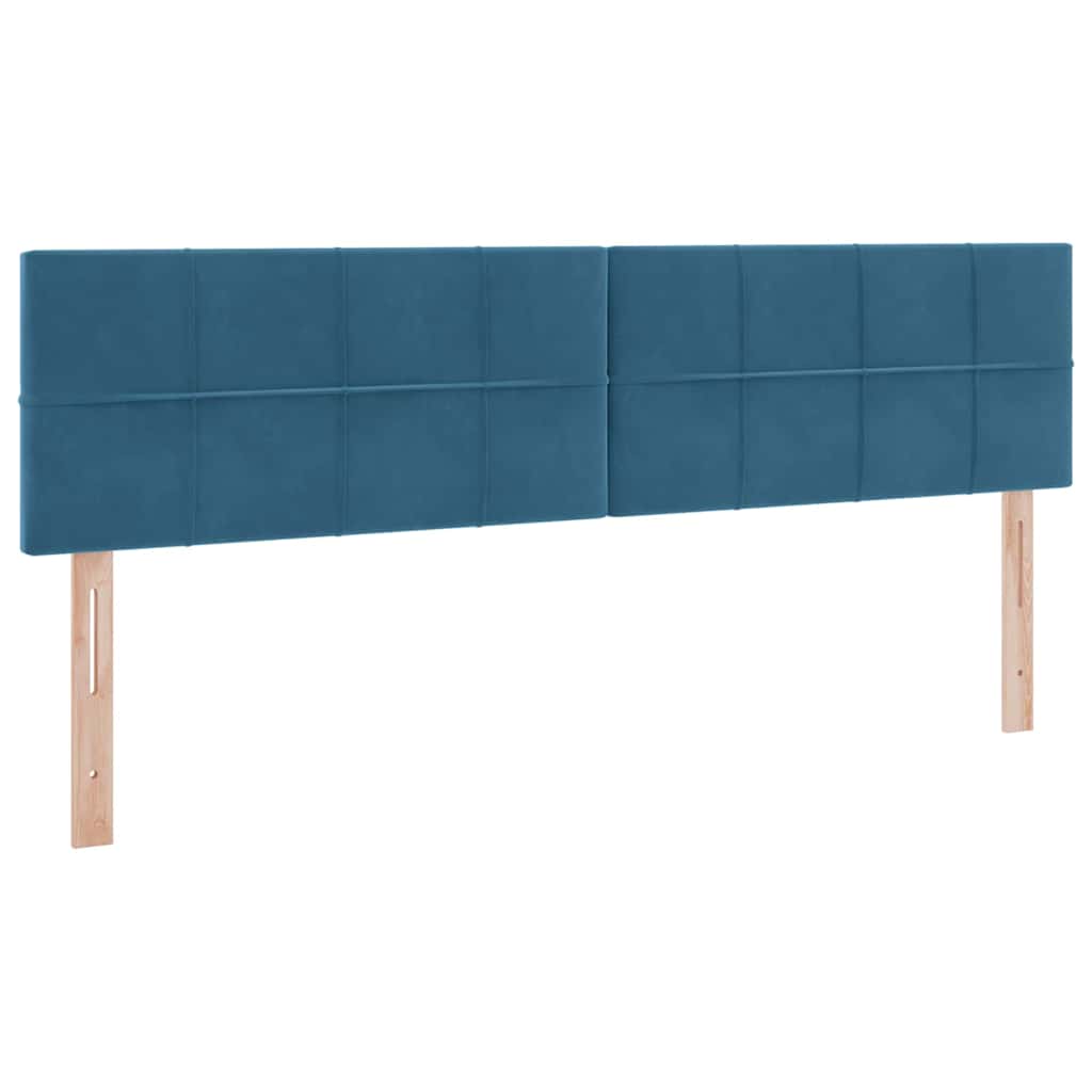 Tárolós Ágy matracmal fejtámlával Sötét kék 90 x 200 cm