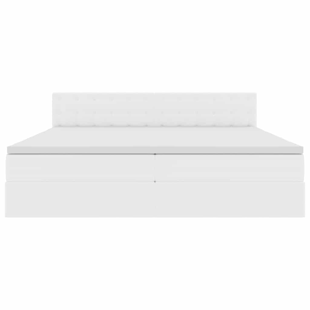 Ágy tárolóval és LED lámpával Világosszürke 200 x 200 cm Műbőr