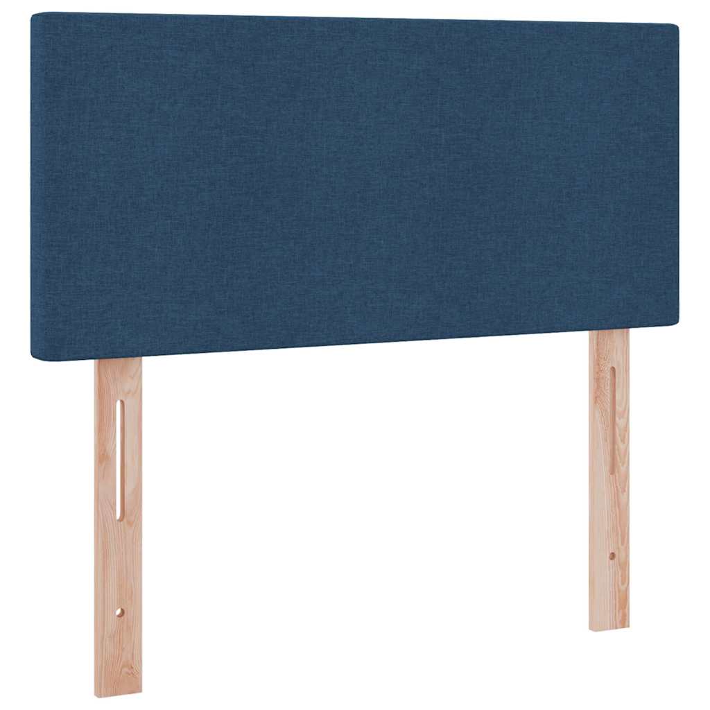 LED tárolós ágy matraccal Kék 90 x 190 cm Szövet