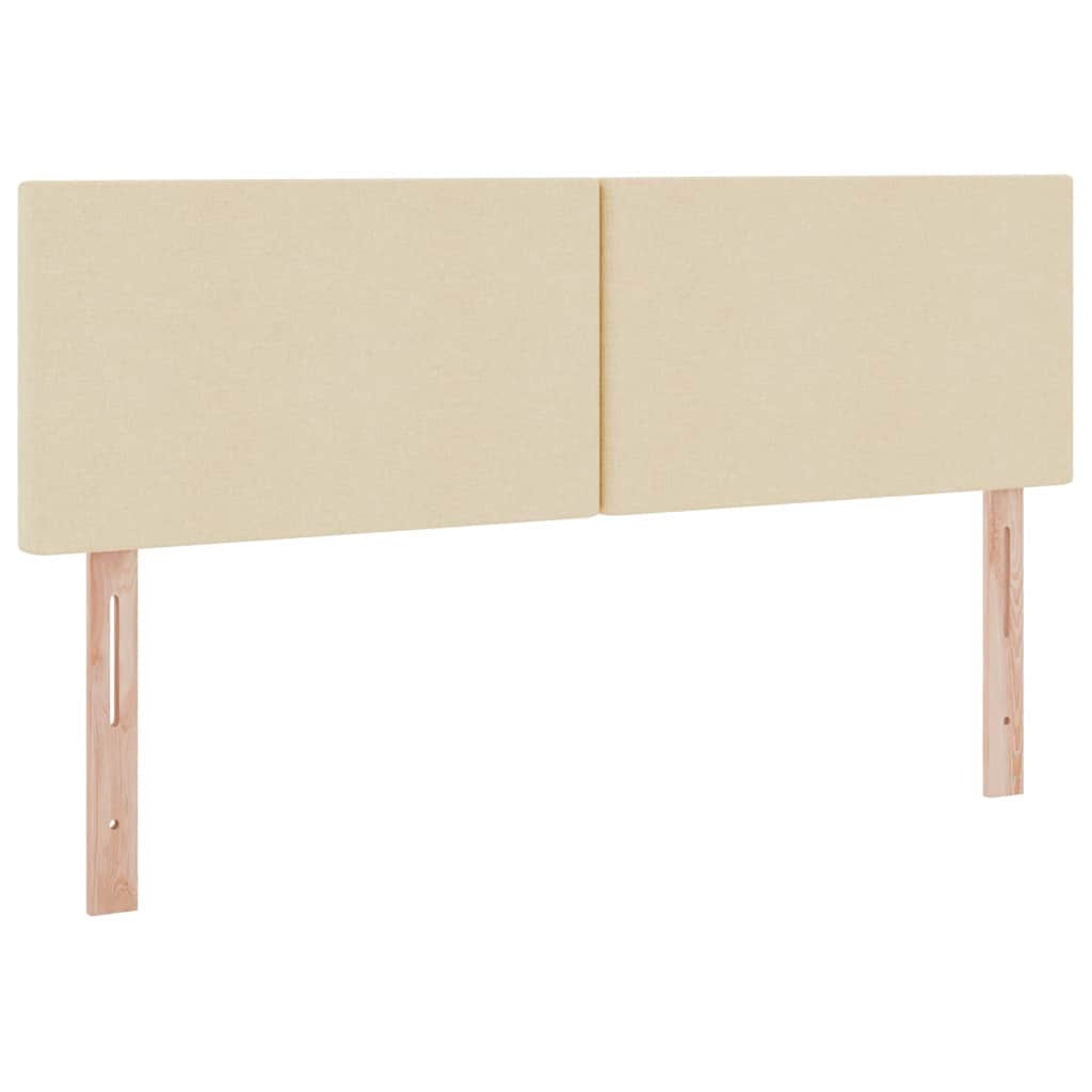 LED tárolós ágy matraccal Krém 140 x 190 cm Szövet