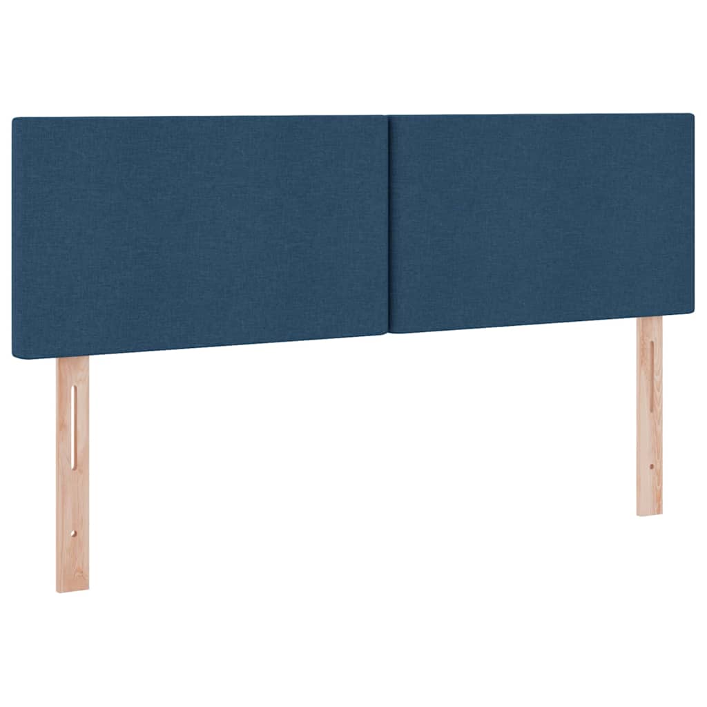 LED tárolós ágy matraccal Kék 140 x 200 cm Szövet