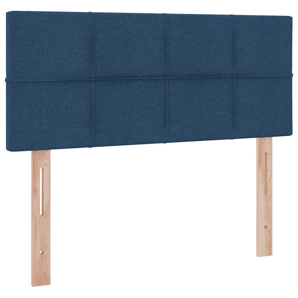 LED tárolós ágy matraccal Kék 120 x 190 cm Szövet