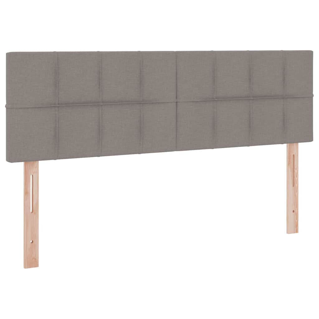 LED tárolós ágy matraccal Tópszínű 140 x 200 cm Szövet
