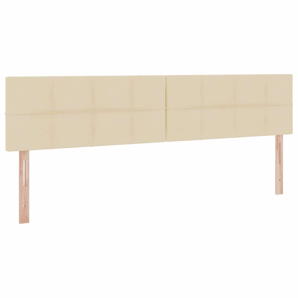 LED tárolós ágy matraccal Krém 200 x 200 cm Szövet