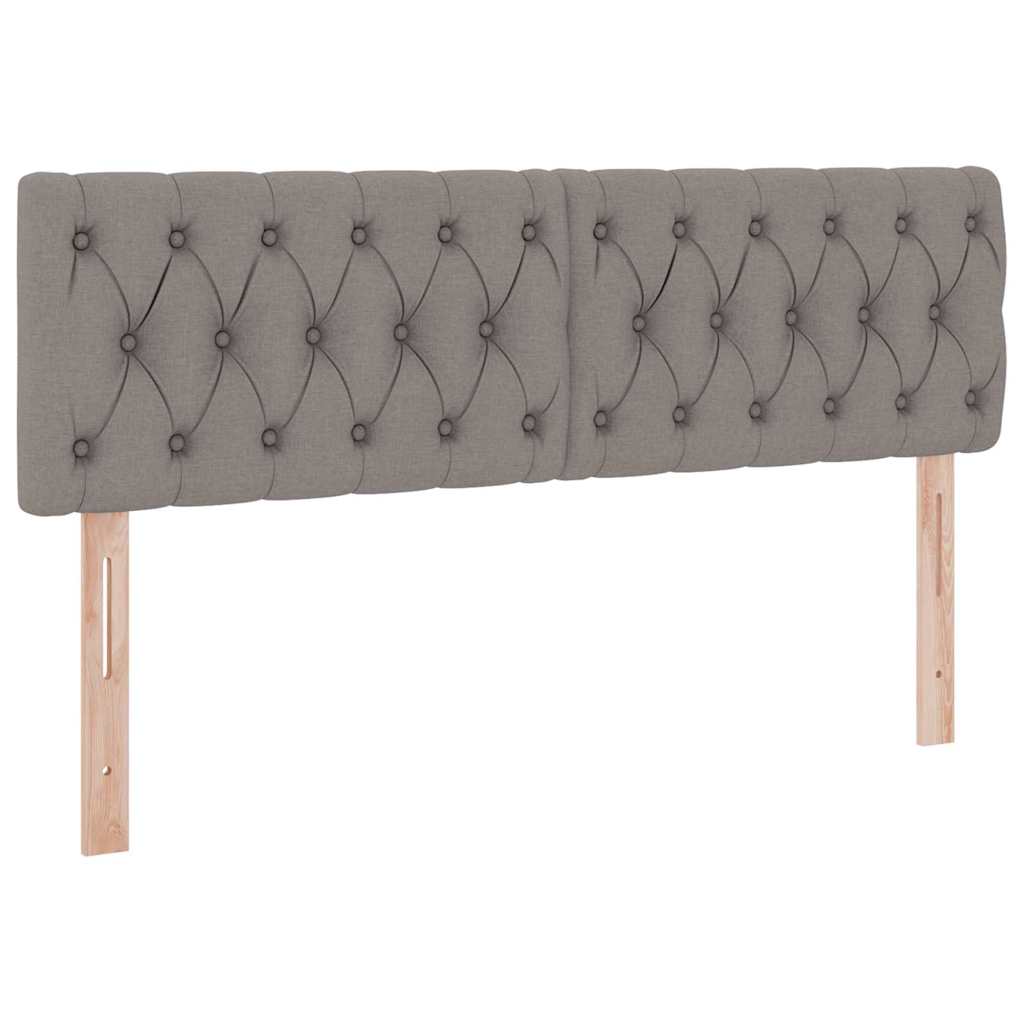 LED tárolós ágy matraccal Tópszínű 140 x 200 cm Szövet