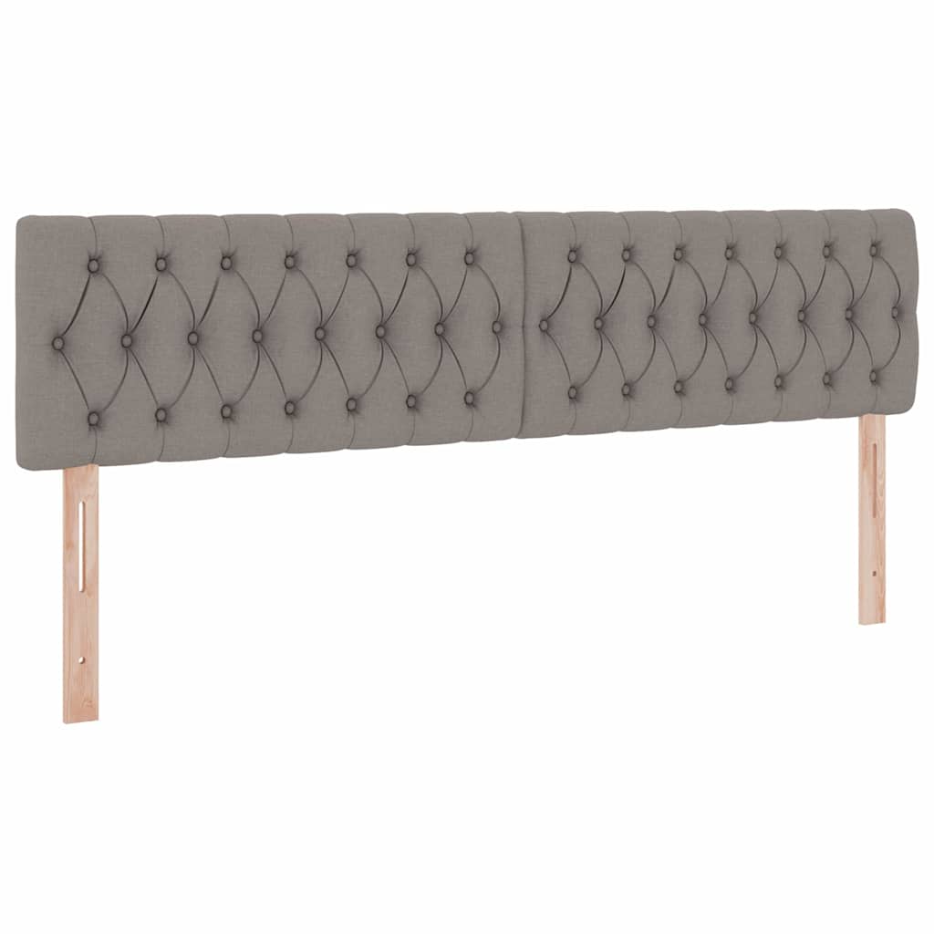 LED tárolós ágy matraccal Tópszínű 160 x 200 cm Szövet