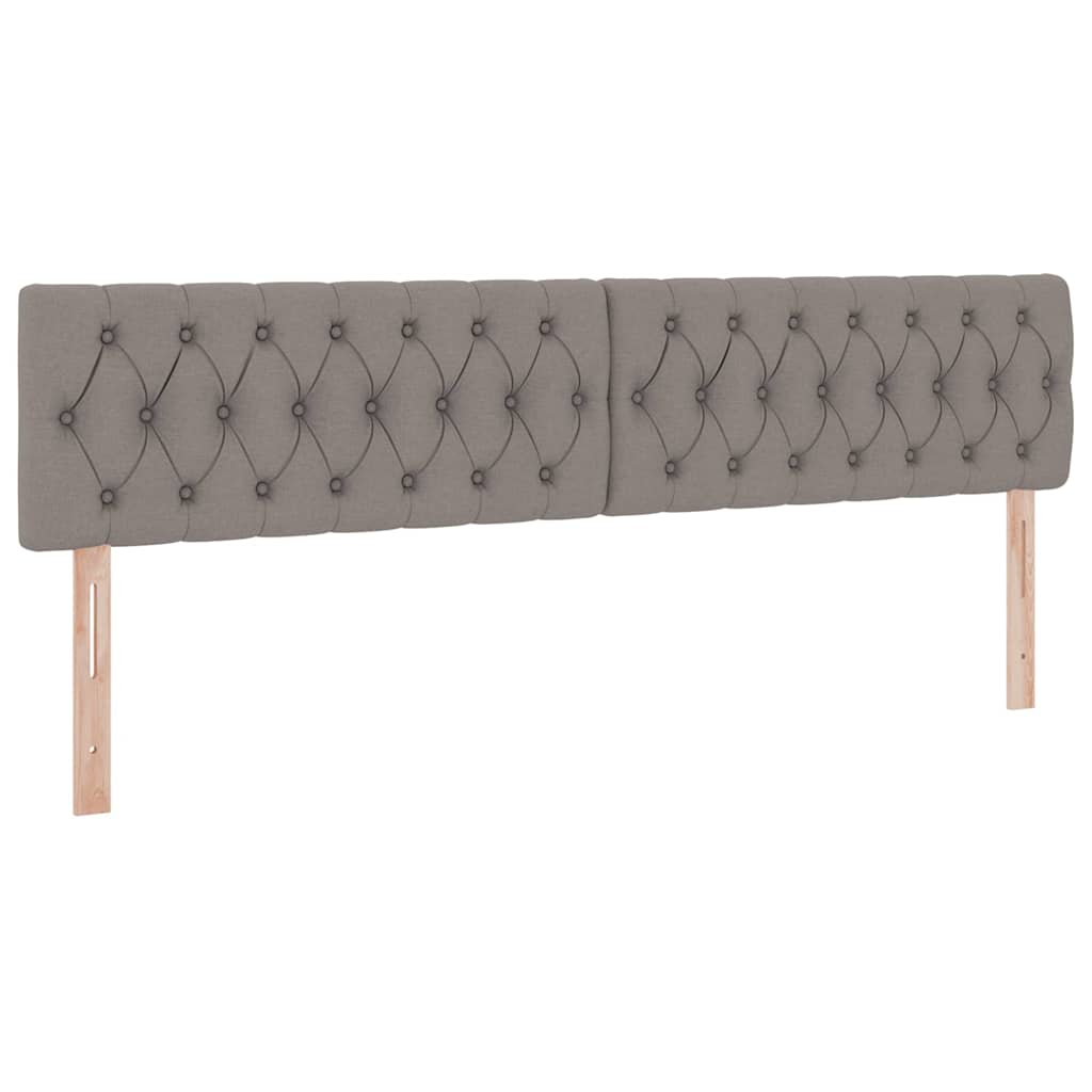 LED tárolós ágy matraccal Tópszínű 200 x 200 cm Szövet