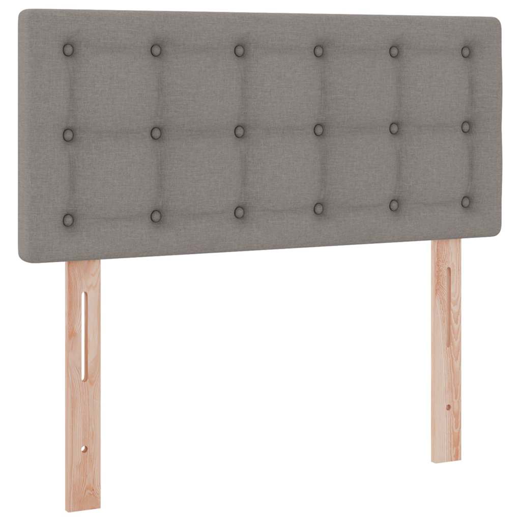 LED tárolós ágy matraccal Tópszínű 90 x 190 cm Szövet
