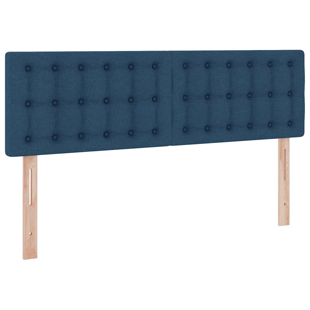 LED tárolós ágy matraccal Kék 140 x 200 cm Szövet