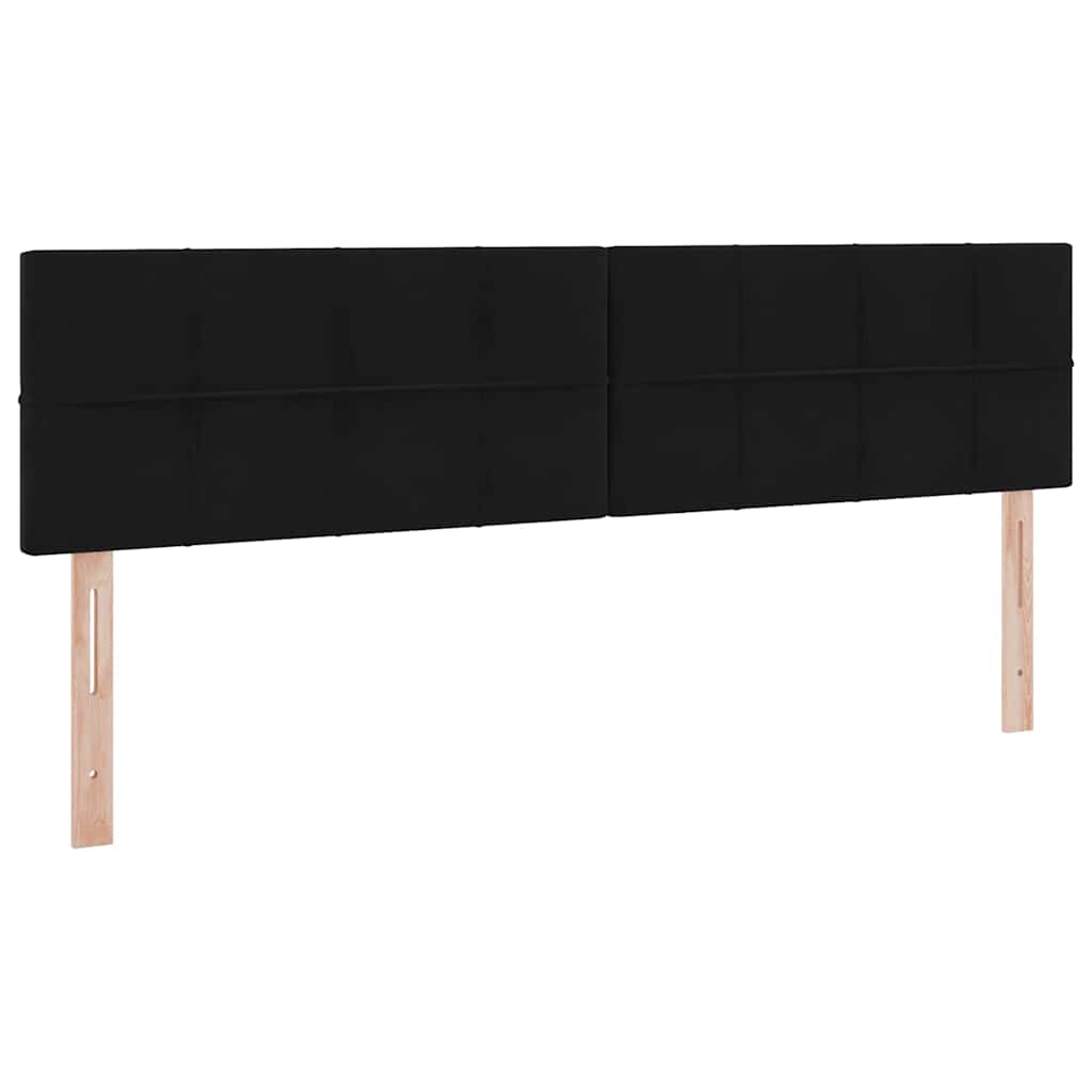 LED tárolós ágy matraccal Fekete 160 x 200 cm Bársony