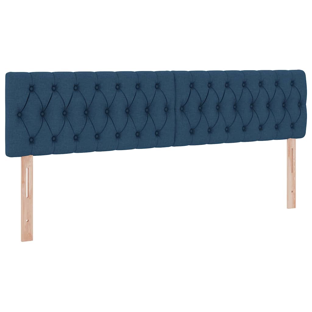 LED tárolós ágy matraccal Kék 180 x 200 cm Szövet