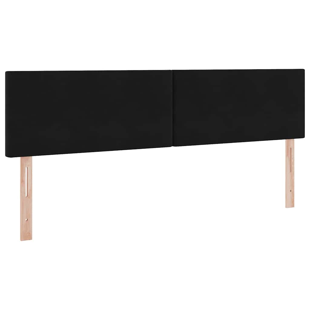 LED tárolós ágy matraccal Fekete 180 x 200 cm Bársony