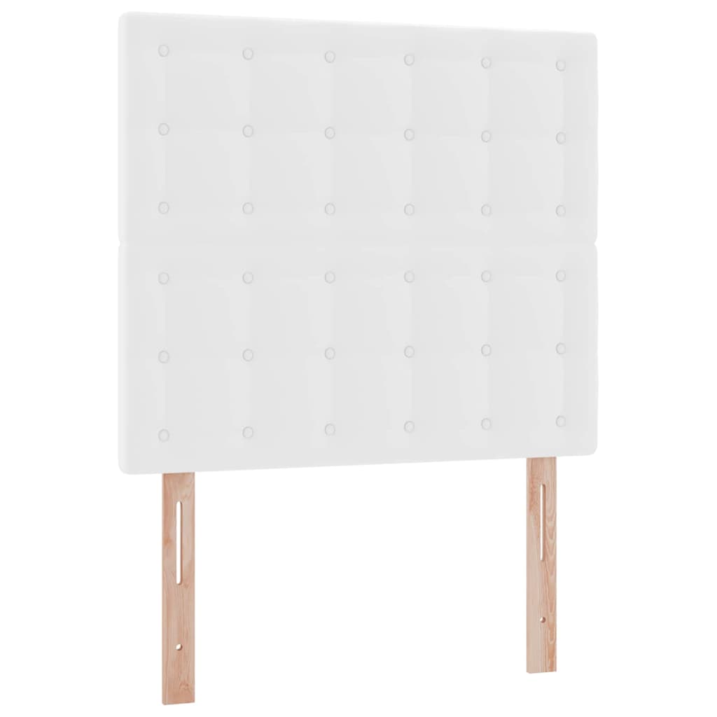 Tárolós Ágy fejtámlával Tiszta Fehér 100 x 200 cm Műbőr