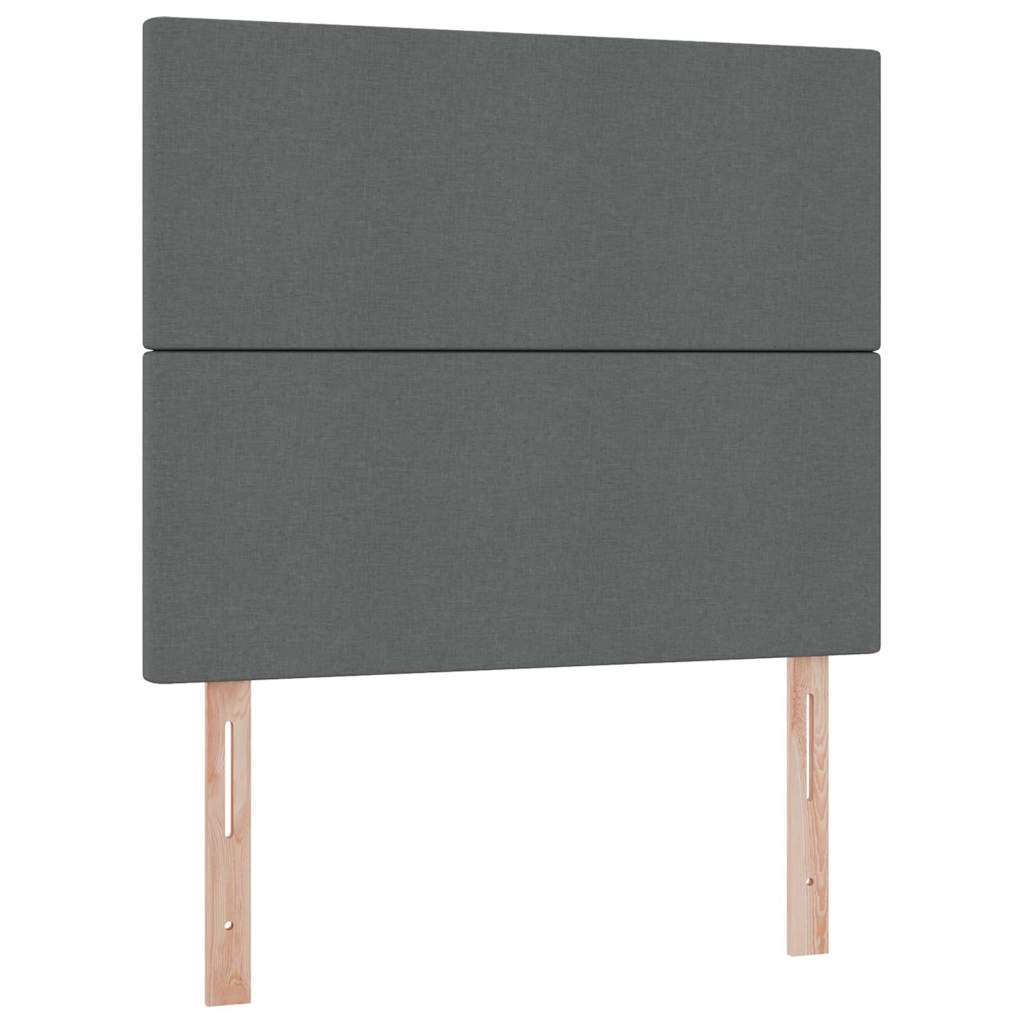 Ágy tárolóval és matraccal Sötétszürke 120 x 190 cm Poliészter