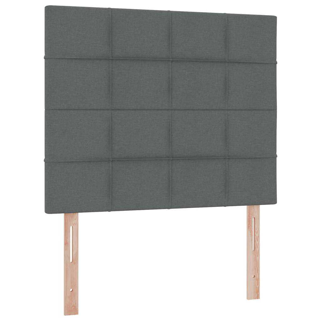 Ágy tárolóval és matraccal Sötétszürke 120 x 200 cm Poliészter