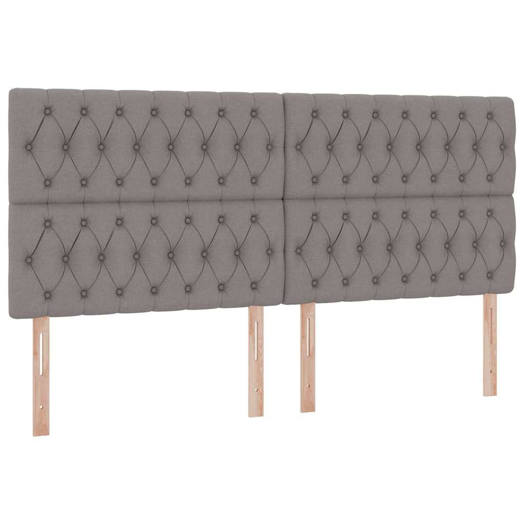 Ágy tárolóval és matraccal Tópszínű 200 x 200 cm szövet