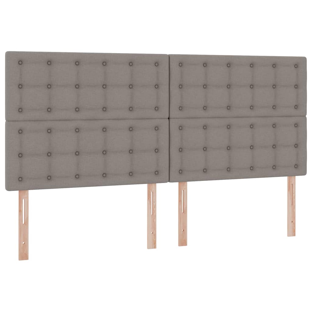 Ágy tárolóval és matraccal Tópszínű 200 x 200 cm szövet