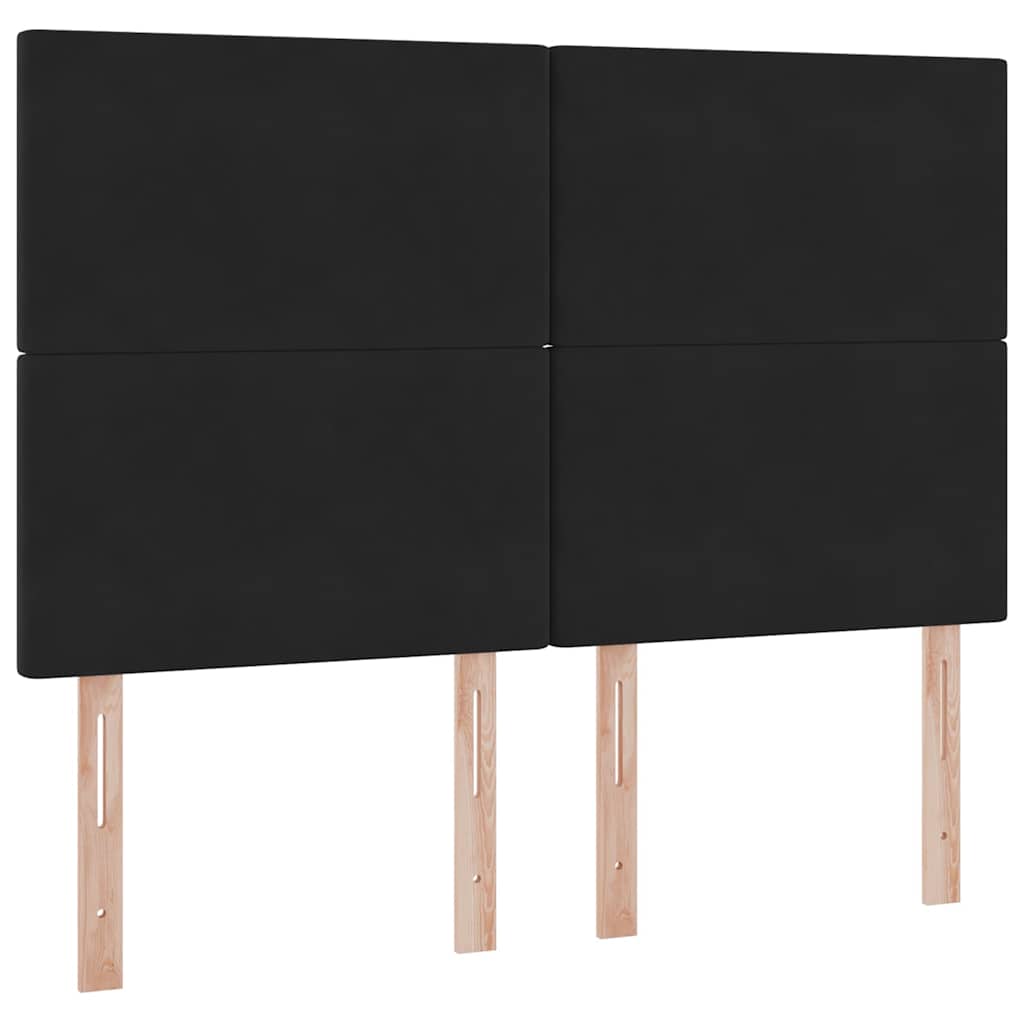 Ágy tárolóval és matraccal Fekete 140 x 200 cm Bársony