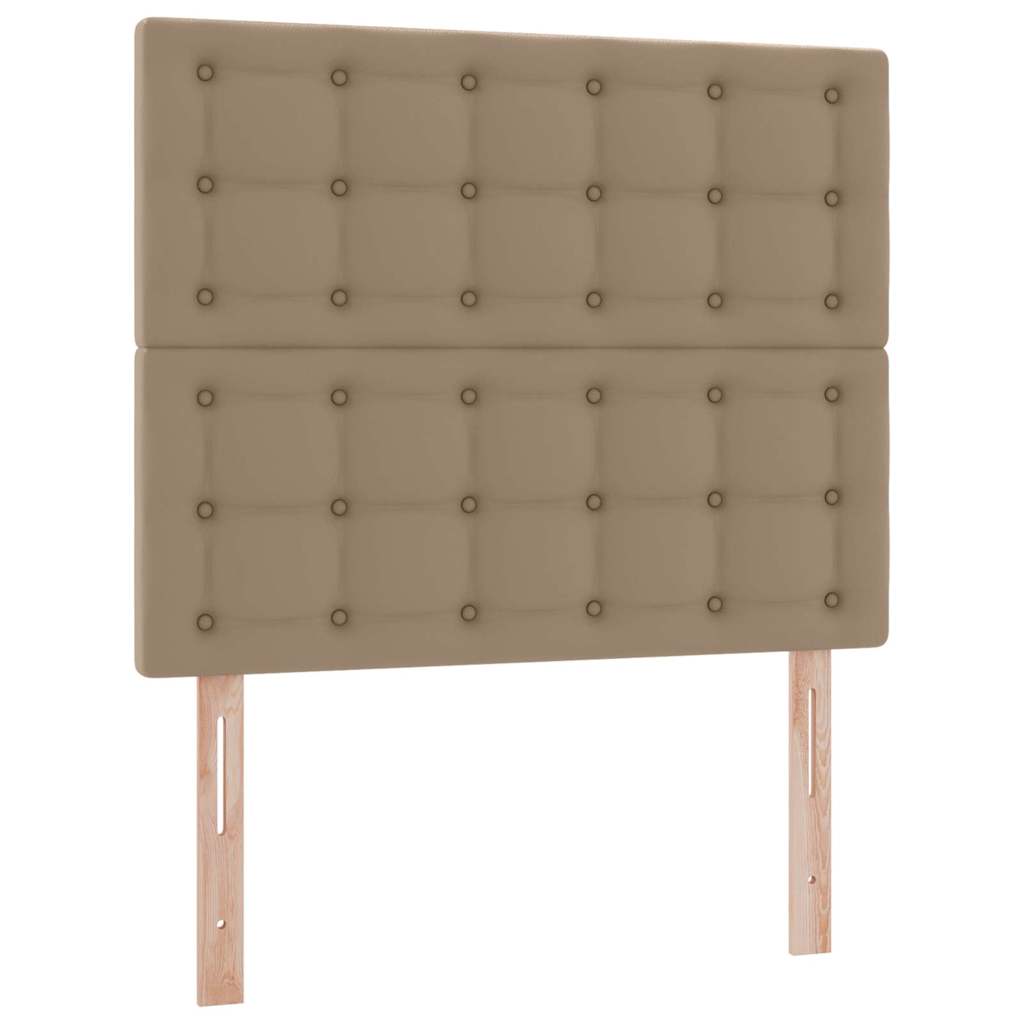 Ágy tárolóval és LED lámpával tárolóval Kávé 120 x 200 cm Műbőr