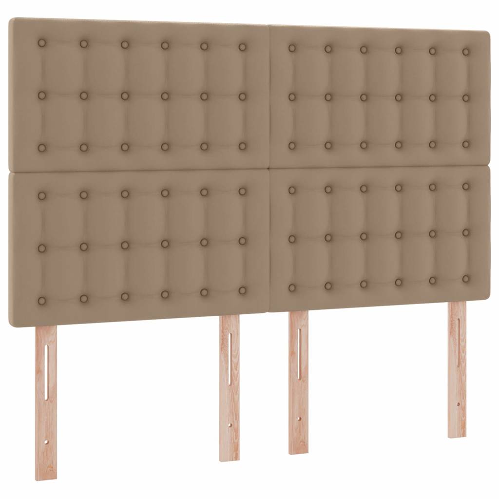 Ágy tárolóval és LED lámpával tárolóval Kávé 140 x 190 cm Műbőr