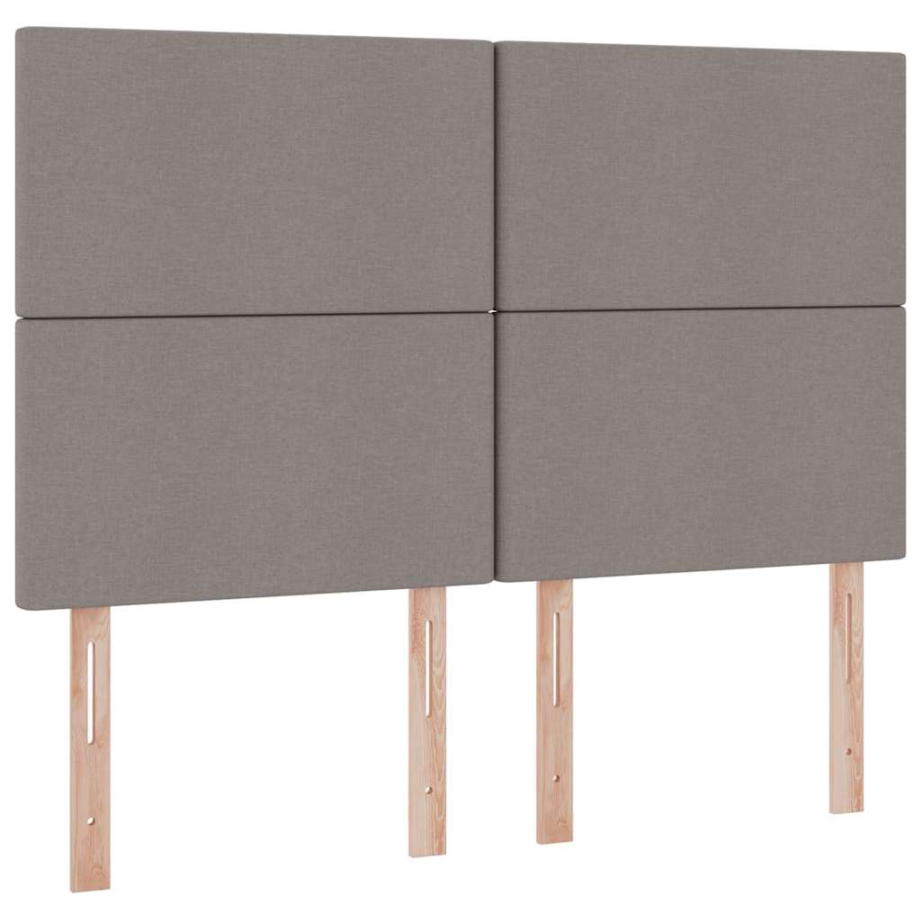 LED tárolós ágy matraccal Tópszínű 140 x 200 cm Szövet