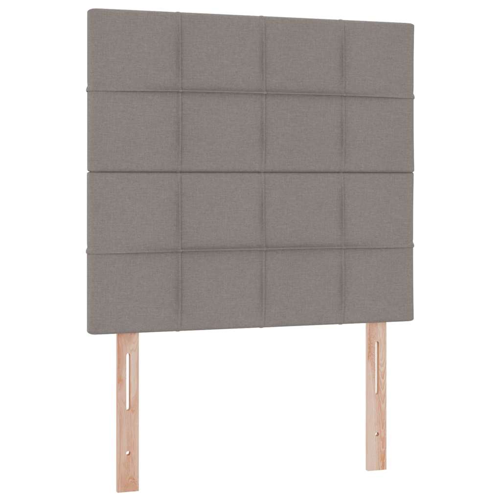 LED tárolós ágy matraccal Tópszínű 100 x 200 cm Szövet