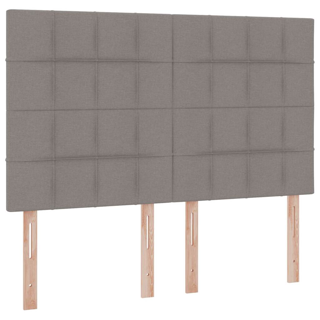 LED tárolós ágy matraccal Tópszínű 140 x 200 cm Szövet