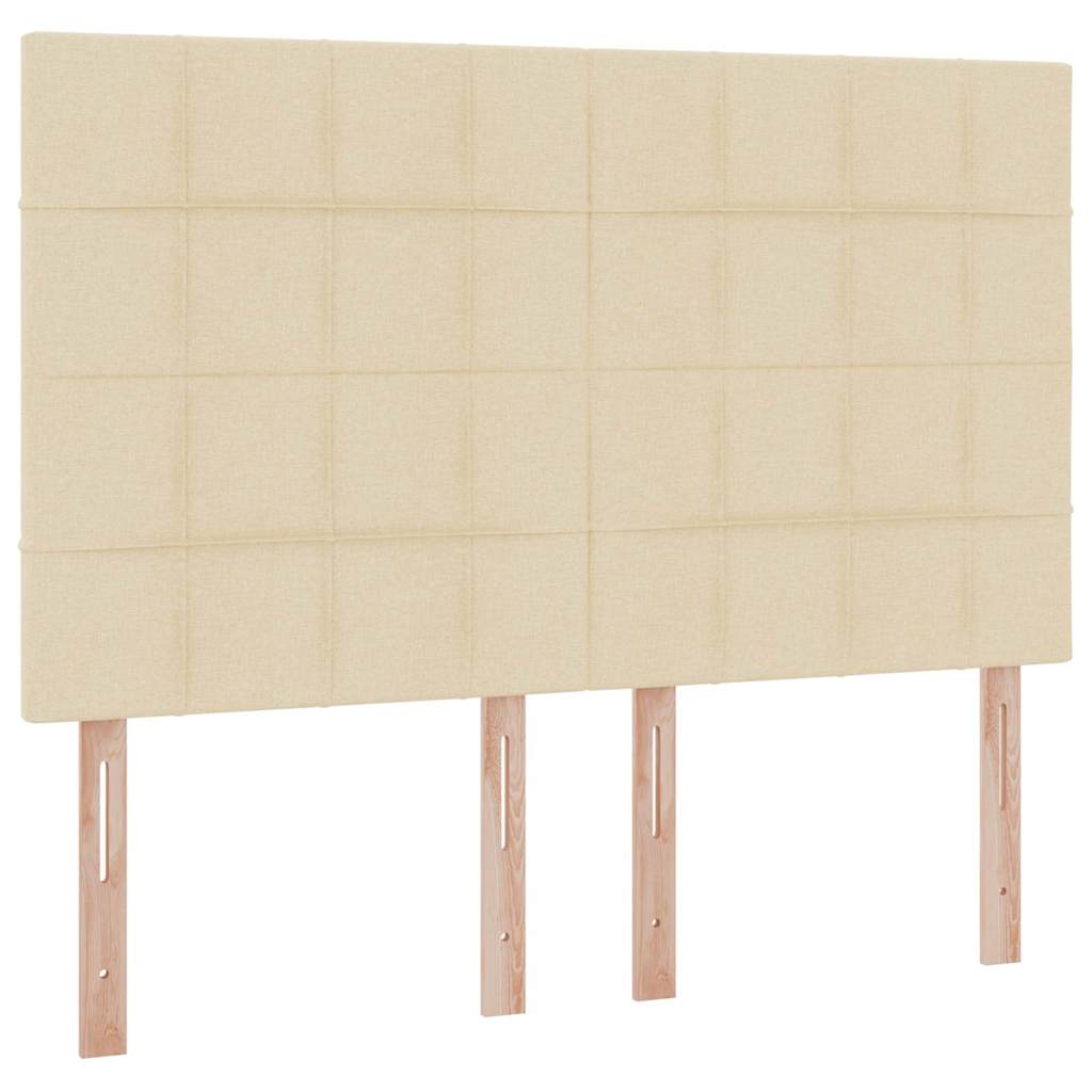 LED tárolós ágy matraccal Krém 140 x 200 cm Szövet