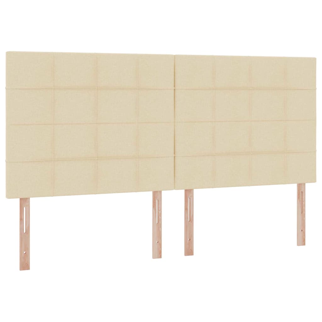 LED tárolós ágy matraccal Krém 200 x 200 cm Szövet