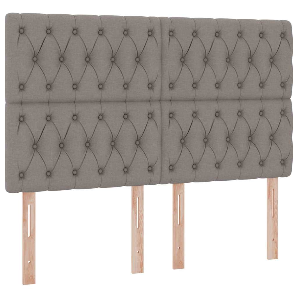 LED tárolós ágy matraccal Tópszínű 140 x 200 cm Szövet