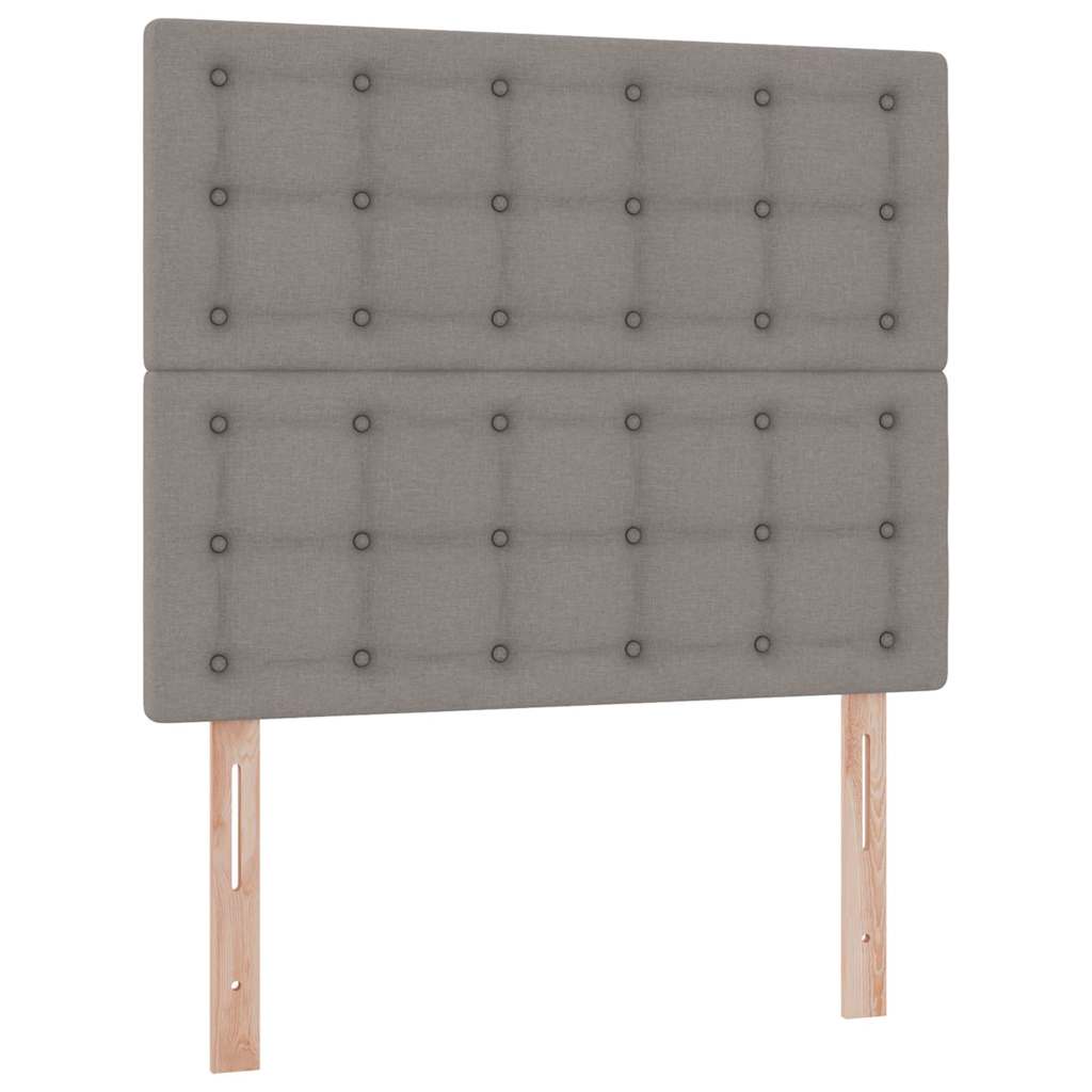 LED tárolós ágy matraccal Tópszínű 120 x 200 cm Szövet